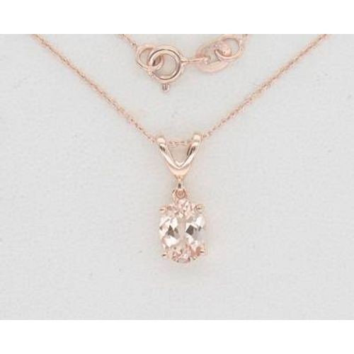 Vian morganite oval pendant - le,
